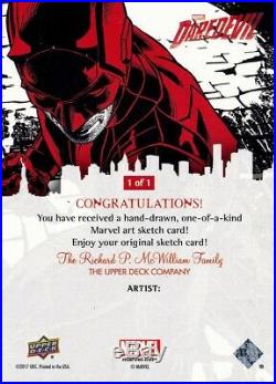 Marvel SKETCH Artist Proof (AP) Puzzle DAREDEVIL by DOMINIC RACHO! BEAUTIFUL