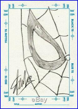 Marvel Silver Age sketchagraph sketch card of Spiderman by STAN LEE! RIP embosse