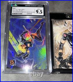 Marvel Sketch 1/1 MAGIK & Fleer Ultra XMen 1/9 Foil Insert CGC 9.5 Marvel Cards Marvel Sketch 1/1 MAGIK & Fleer Ultra XMen 1/9 Foil Insert CGC 9.5 Marvel Cards