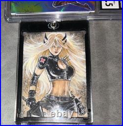 Marvel Sketch 1/1 MAGIK & Fleer Ultra XMen 1/9 Foil Insert CGC 9.5 Marvel Cards Marvel Sketch 1/1 MAGIK & Fleer Ultra XMen 1/9 Foil Insert CGC 9.5 Marvel Cards