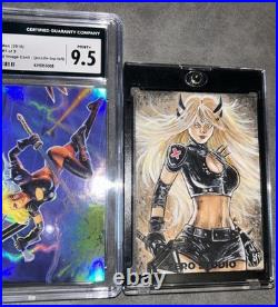 Marvel Sketch 1/1 MAGIK & Fleer Ultra XMen 1/9 Foil Insert CGC 9.5 Marvel Cards Marvel Sketch 1/1 MAGIK & Fleer Ultra XMen 1/9 Foil Insert CGC 9.5 Marvel Cards