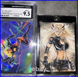 Marvel Sketch 1/1 MAGIK & Fleer Ultra XMen 1/9 Foil Insert CGC 9.5 Marvel Cards Marvel Sketch 1/1 MAGIK & Fleer Ultra XMen 1/9 Foil Insert CGC 9.5 Marvel Cards