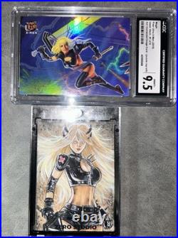 Marvel Sketch 1/1 MAGIK & Fleer Ultra XMen 1/9 Foil Insert CGC 9.5 Marvel Cards Marvel Sketch 1/1 MAGIK & Fleer Ultra XMen 1/9 Foil Insert CGC 9.5 Marvel Cards
