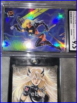 Marvel Sketch 1/1 MAGIK & Fleer Ultra XMen 1/9 Foil Insert CGC 9.5 Marvel Cards Marvel Sketch 1/1 MAGIK & Fleer Ultra XMen 1/9 Foil Insert CGC 9.5 Marvel Cards
