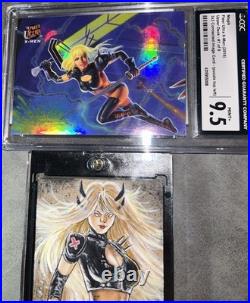 Marvel Sketch 1/1 MAGIK & Fleer Ultra XMen 1/9 Foil Insert CGC 9.5 Marvel Cards Marvel Sketch 1/1 MAGIK & Fleer Ultra XMen 1/9 Foil Insert CGC 9.5 Marvel Cards