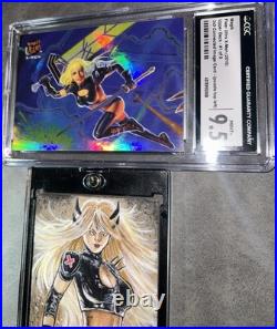 Marvel Sketch 1/1 MAGIK & Fleer Ultra XMen 1/9 Foil Insert CGC 9.5 Marvel Cards Marvel Sketch 1/1 MAGIK & Fleer Ultra XMen 1/9 Foil Insert CGC 9.5 Marvel Cards
