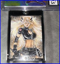 Marvel Sketch 1/1 MAGIK & Fleer Ultra XMen 1/9 Foil Insert CGC 9.5 Marvel Cards Marvel Sketch 1/1 MAGIK & Fleer Ultra XMen 1/9 Foil Insert CGC 9.5 Marvel Cards