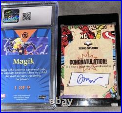 Marvel Sketch 1/1 MAGIK & Fleer Ultra XMen 1/9 Foil Insert CGC 9.5 Marvel Cards Marvel Sketch 1/1 MAGIK & Fleer Ultra XMen 1/9 Foil Insert CGC 9.5 Marvel Cards