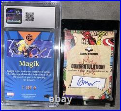 Marvel Sketch 1/1 MAGIK & Fleer Ultra XMen 1/9 Foil Insert CGC 9.5 Marvel Cards Marvel Sketch 1/1 MAGIK & Fleer Ultra XMen 1/9 Foil Insert CGC 9.5 Marvel Cards