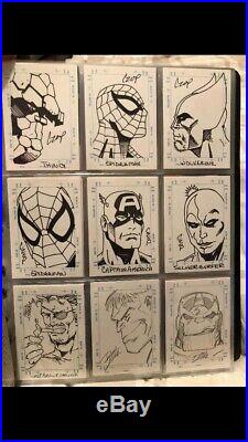Marvel Sketchagraph Lot Of Trading Cards