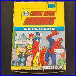 Marvel Superheroes Stickers Trading Cards Topps 1974 Full Box
