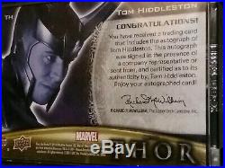 Marvel THOR 2011 Movie TOM HIDDLESTON LOKI Auto/Autograph Card Upper Deck