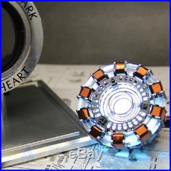 Marvel The Avengers Iron Man Tony DIY Arc Reactor Glass Case Cosplay Toy Gift