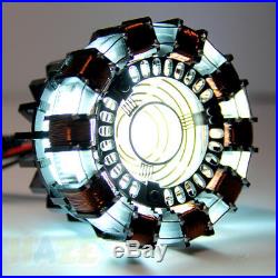 Marvel The Avengers Iron Man Tony DIY Arc Reactor Glass Case Cosplay Toy Gift