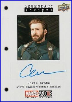 Marvel The First Ten (10) Years, Chris Evans Autograph Card LS-CA