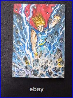 Marvel Thor Sketch Card 1/1 By Dexter Wee 2023 Finding UNICORN Infinity SAGA