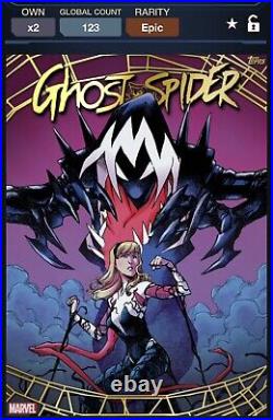 Marvel Topps Collect Digital 2024 Ghost Spider Series 1 Gold Chrome Complete Set