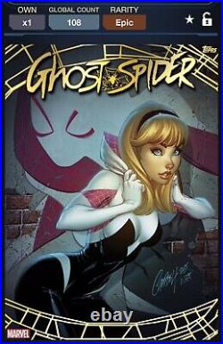 Marvel Topps Collect Digital 2024 Ghost Spider Series 1 Gold Chrome Complete Set