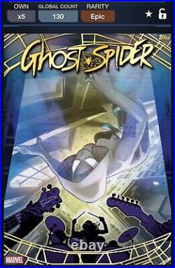 Marvel Topps Collect Digital 2024 Ghost Spider Series 1 Gold Chrome Complete Set