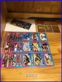 Marvel Trading Card Lot Poster Rare Uncut Hologram Holographic X-Men DC Comics