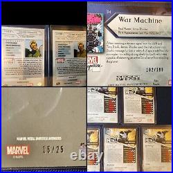 Marvel Trading Card War Machine lot Flair Platinum Metal incl /25 /75 /150 /199