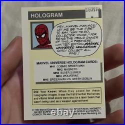 Marvel Universe Cosmic Spider-Man Hologram Miscut #MH1 1990 Impel