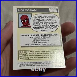 Marvel Universe Cosmic Spider-Man Hologram Miscut #MH1 1990 Impel