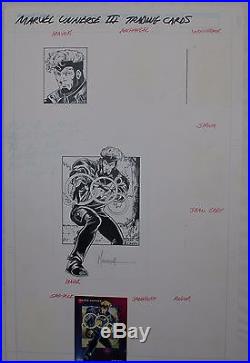 Marvel Universe III Trading Cards Havok Original Art Signed by Artist Madureira