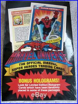 Marvel Universe Series 1 1990 Impel Factory Sealed Box 36 packs holograms S Lee