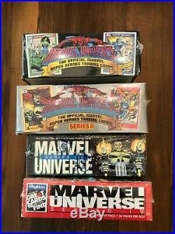 Marvel Universe Series I II III IV 1 2 3 4 Impel SkyBox 4 Complete Boxes Sealed