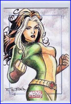 Marvel Universe X-Men Michael Sta Maria ROGUE Sketch Card Sell Sheet