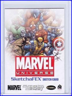Marvel Universe X-Men Michael Sta Maria ROGUE Sketch Card Sell Sheet