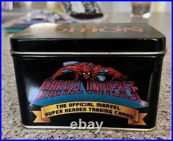 Marvel Universe series 1 Trading Cards 1990 Black Tin Case (New no shrink wrap)