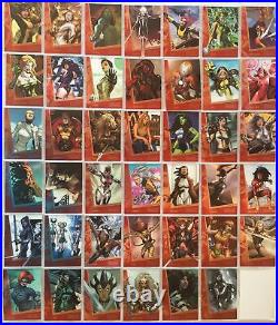 Marvel Women of Marvel Series 2 Limited Ruby Parallel Card Set 90 Cards