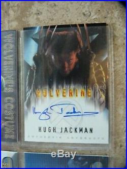 Marvel X-Men Hugh Jackman Wolverine authentic autograph costume & profile cards