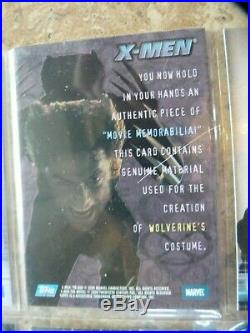 Marvel X-Men Hugh Jackman Wolverine authentic autograph costume & profile cards