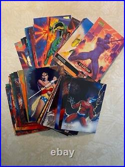 Marvel and DC Trading Cards in a Large Box Excellent condition