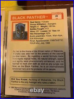 Marvel card Black Panther #20 Mint condition, stored in sleeve from new