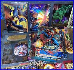 Marvel cards Huge 200+ Collection X-Men Metal Wolverine Spider-Man Masterpieces