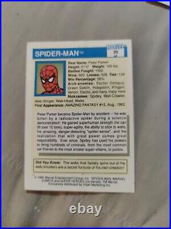 Marvel comics 1990 trading cards Spider -man