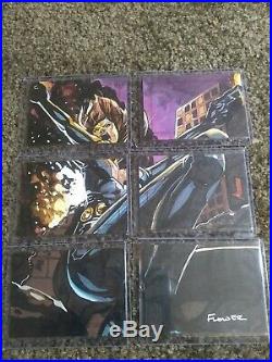 Marvel sketch card-Black Widow Avengers six panel sketch card