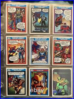 Marvel trading cards lot 1990-1991 Complete 1990 set, Binder included