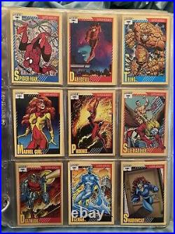 Marvel trading cards lot 1990-1991 Complete 1990 set, Binder included