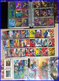 Mega Set 1994 and 1995 Marvel Fleer Ultra Xmen cards with 1995 Wolverine Binder