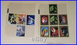 Mega Set 1996 Marvel Masterpieces trading cards gold foil double impact chase