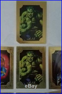 Mega Set 1996 Marvel Masterpieces trading cards gold foil double impact chase