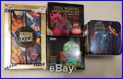 Mega set MARVEL MASTERPIECES BOXES FACTORY SEALED Marvel Trading Cards Tin