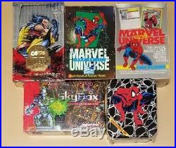 Mega set MARVEL UNIVERSE SERIES 2, 3, 4, and 5 FACTORY SEALED BOX Marvel Cards
