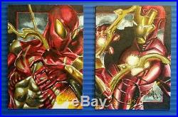 Mick Matt Glebe Iron Man vs Spiderman 2012 Marvels Greatest Battles Sketch Card