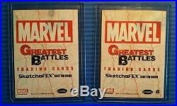 Mick Matt Glebe Iron Man vs Spiderman 2012 Marvels Greatest Battles Sketch Card